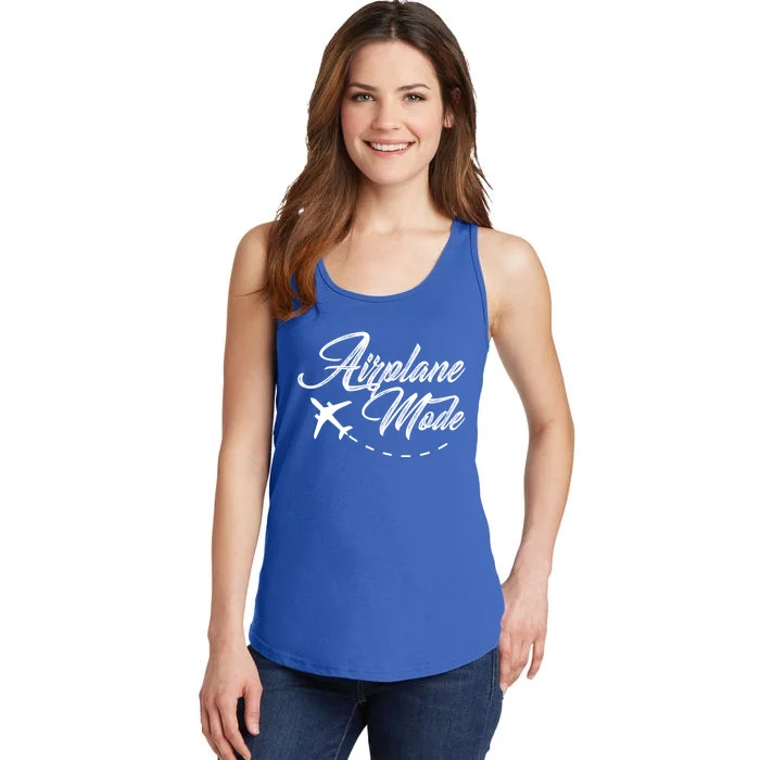 Airplane Mode Adventurer Traveler Wanderlust Gift Ladies Essential Tank