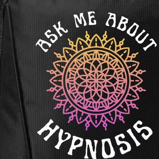 Ask Me About Hypnosis Orange New Age Hypnotist City Backpack