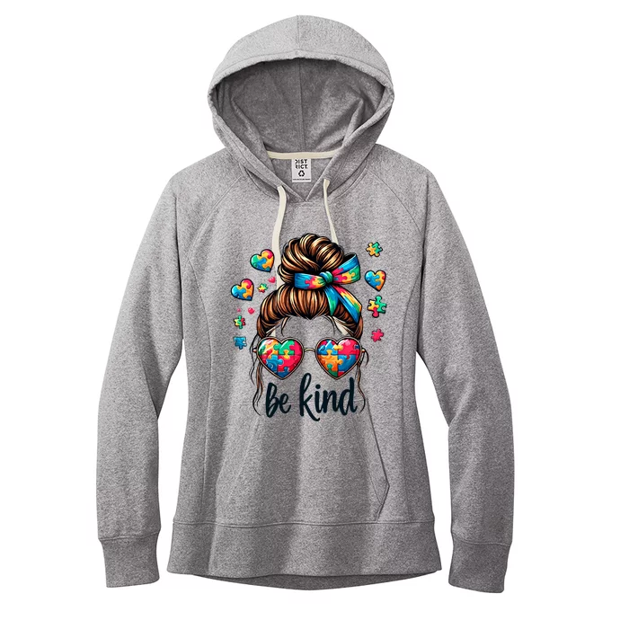 Autism Mom Awareness Be Kind Gift Women's Fleece Hoodie