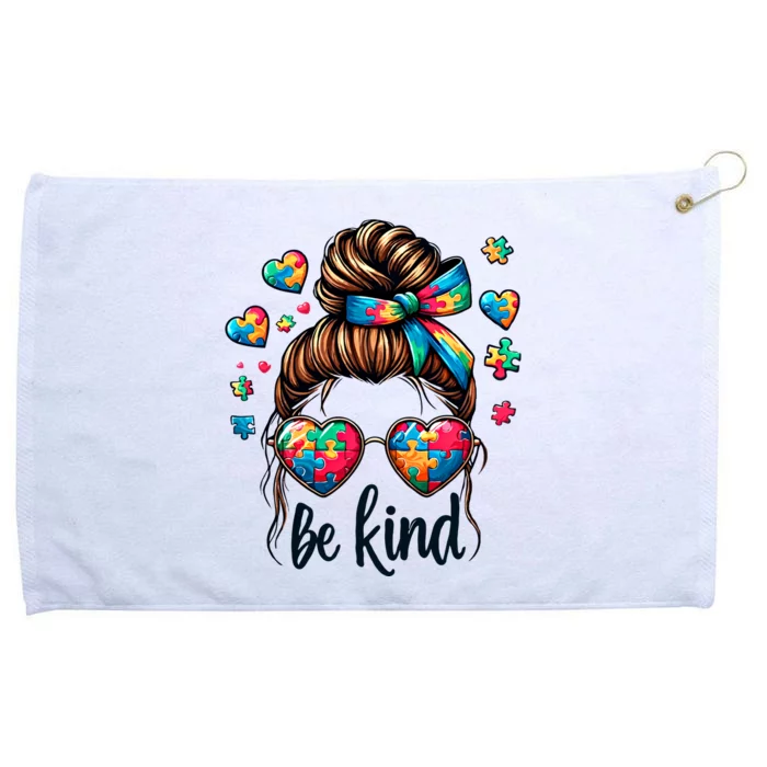 Autism Mom Awareness Be Kind Gift Grommeted Golf Towel