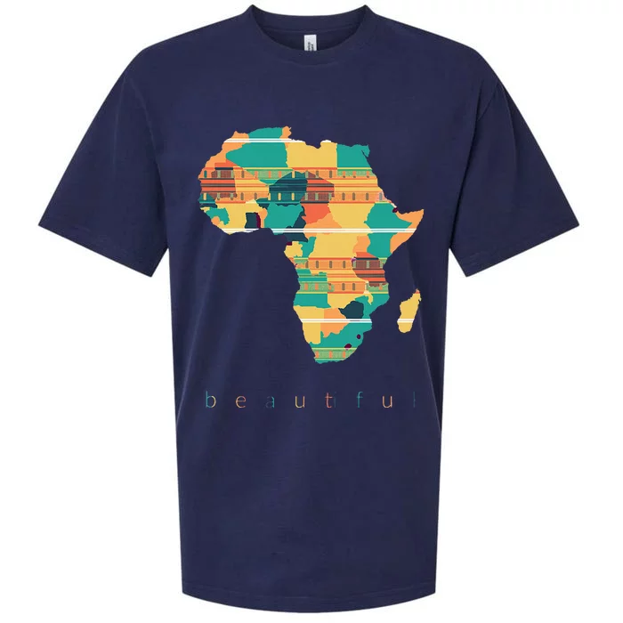 Africa Map Sueded Cloud Jersey T-Shirt