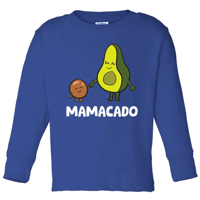 Avocado Mama Avocado Mom Funny Avocado Mamacado Gift Toddler Long Sleeve Shirt