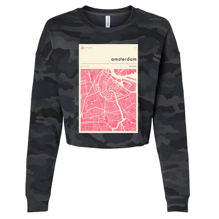 Amsterdam Map Cropped Pullover Crew