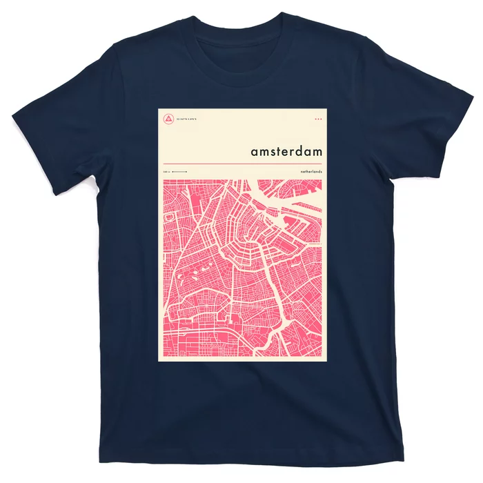 Amsterdam Map T-Shirt