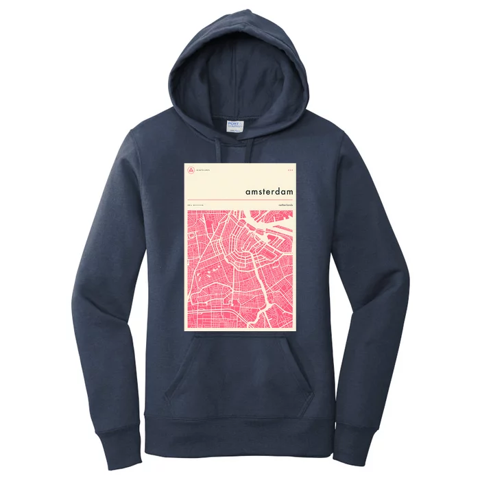 Amsterdam Map Women's Pullover Hoodie