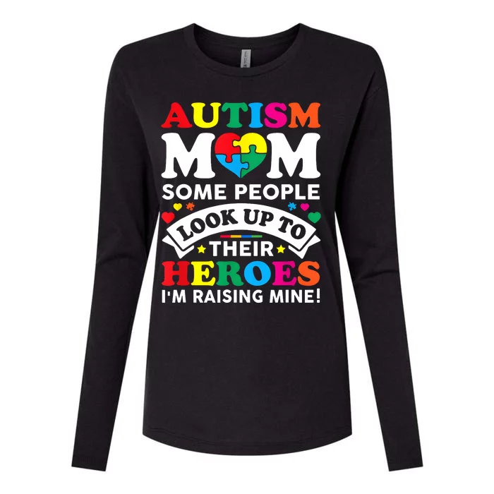 Autism Mom Autism Awareness Love Raising A Hero Advocate Womens Cotton Relaxed Long Sleeve T-Shirt