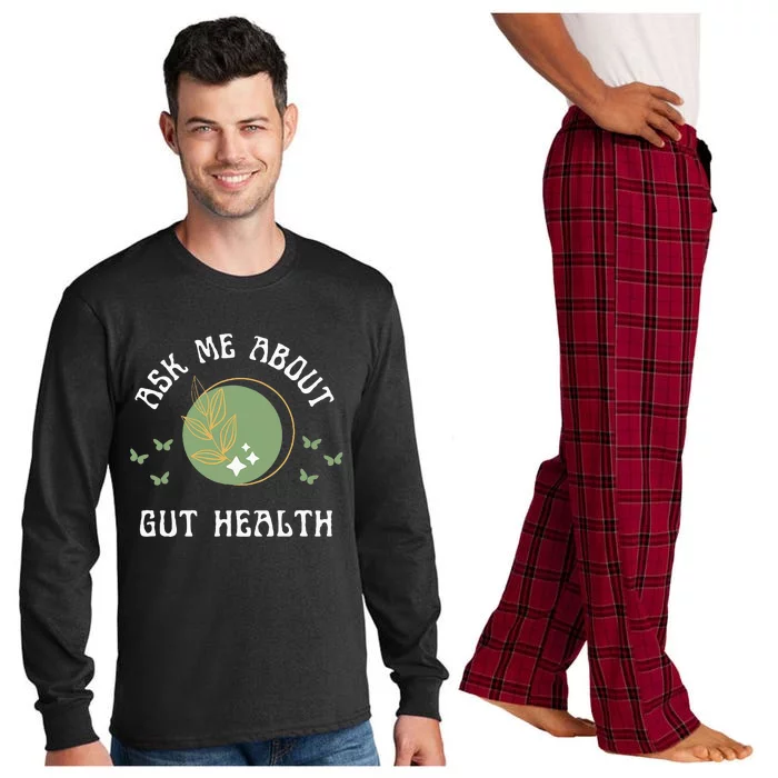 Ask Me About Gut Health New Age Wellness And Healing Long Sleeve Pajama Set