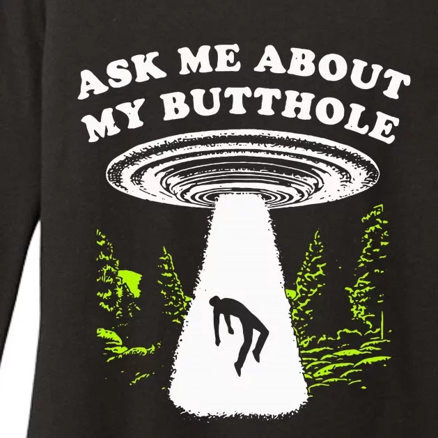 Ask Me About My Butthole Ufo Womens CVC Long Sleeve Shirt