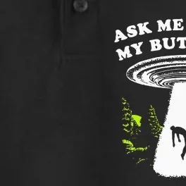 Ask Me About My Butthole Ufo Dry Zone Grid Performance Polo