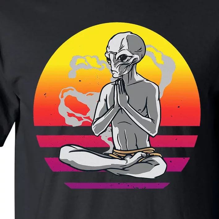 Alien Meditating Alien Yoga Meditationn Namaste Yoga Zen Ufo Tall T-Shirt