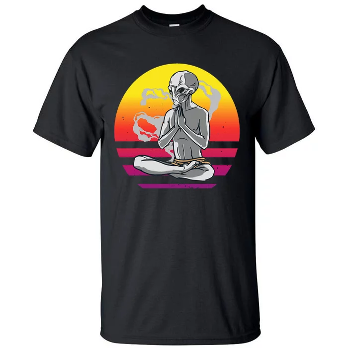 Alien Meditating Alien Yoga Meditationn Namaste Yoga Zen Ufo Tall T-Shirt