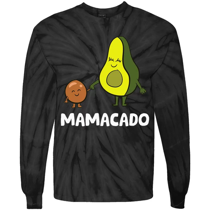 Avocado Mama Avocado Mom Funny Avocado Mamacado Tie-Dye Long Sleeve Shirt