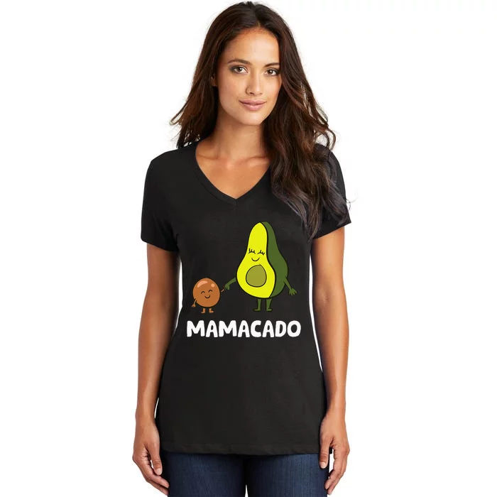 Avocado Mama Avocado Mom Funny Avocado Mamacado Women's V-Neck T-Shirt