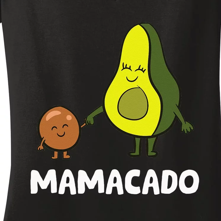 Avocado Mama Avocado Mom Funny Avocado Mamacado Women's V-Neck T-Shirt