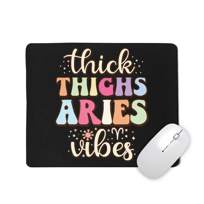 Aries March April birthday Retro astrology Aries Zodiac sign Mousepad