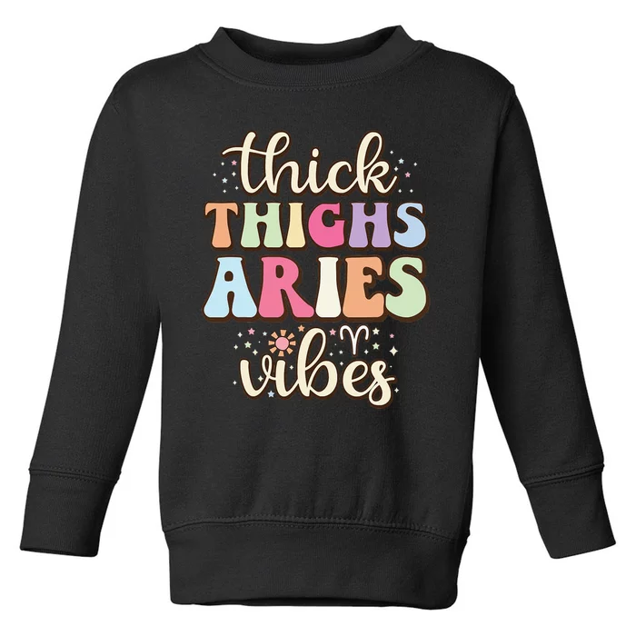 Aries March April birthday Retro astrology Aries Zodiac sign Toddler Sweatshirt