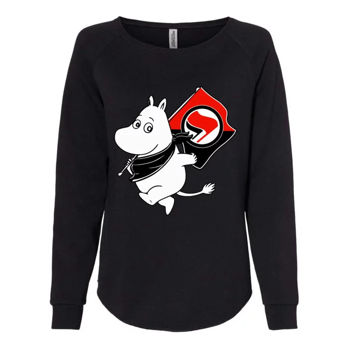 Antifa Moomin Womens California Wash Sweatshirt