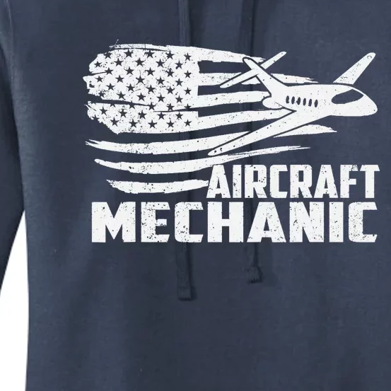 Aircraft Mechanic Aviation Airplane Maintenance Engineer Women's Pullover Hoodie