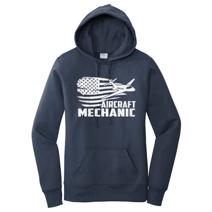 Aircraft Mechanic Aviation Airplane Maintenance Engineer Women's Pullover Hoodie