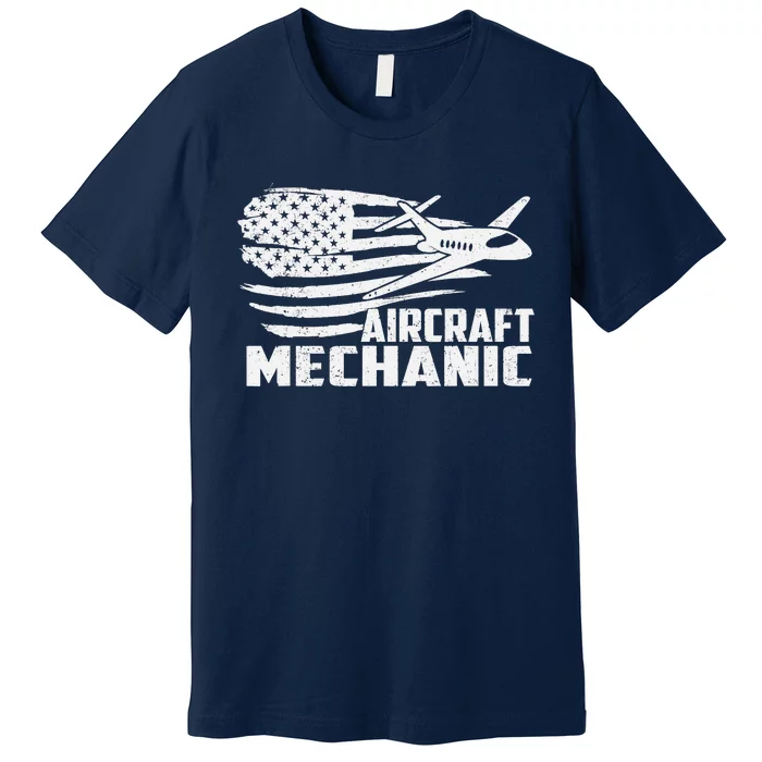 Aircraft Mechanic Aviation Airplane Maintenance Engineer Premium T-Shirt