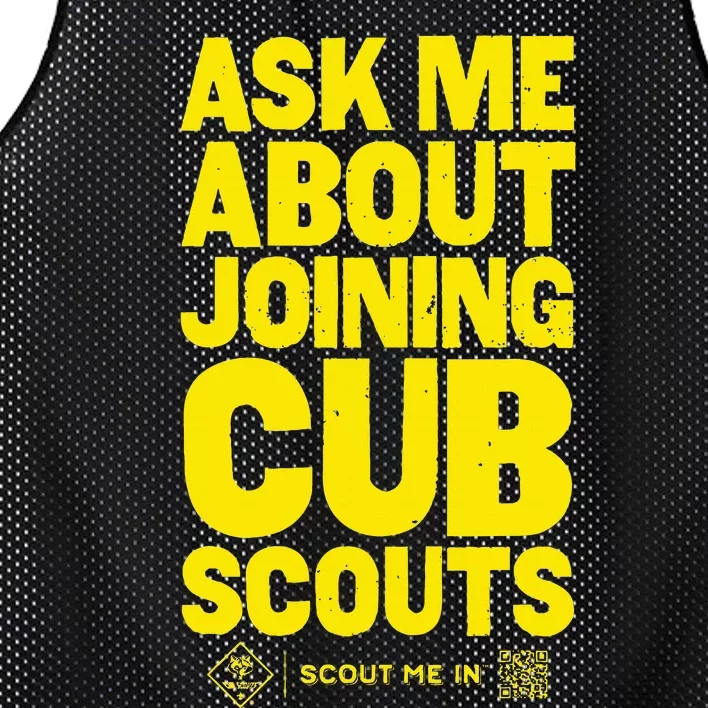 Ask Me About Joining Cub Scouts Mesh Reversible Basketball Jersey Tank