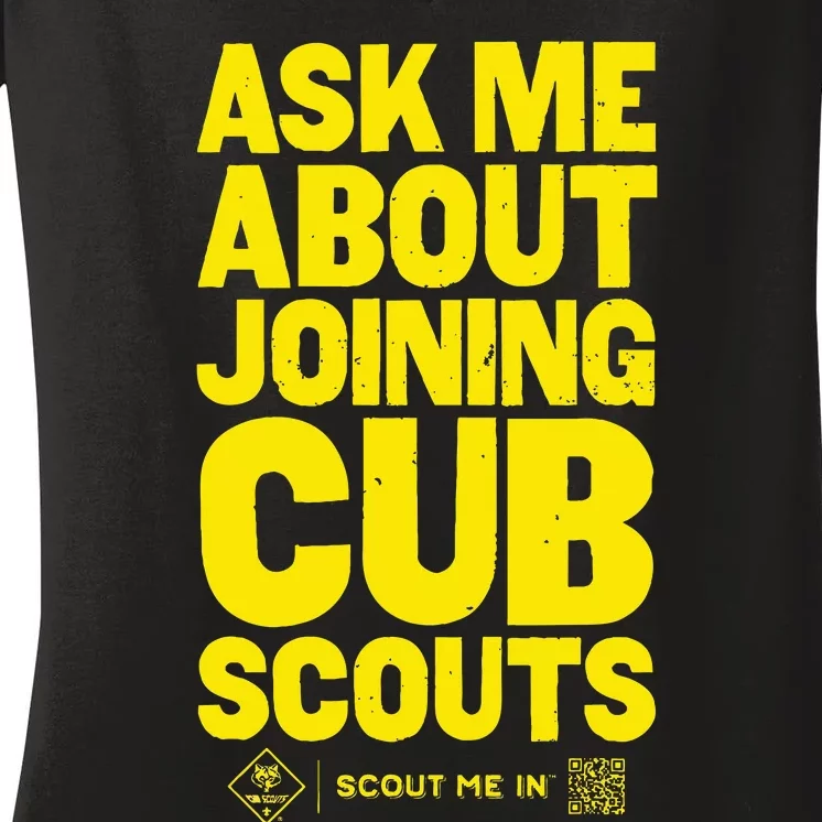 Ask Me About Joining Cub Scouts Women's V-Neck T-Shirt