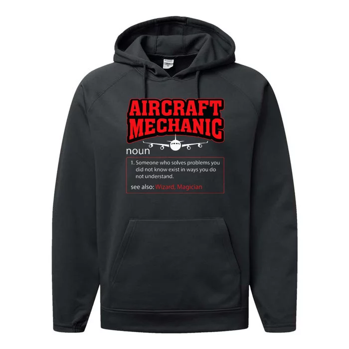 Aircraft Mechanic Airplane Performance Fleece Hoodie