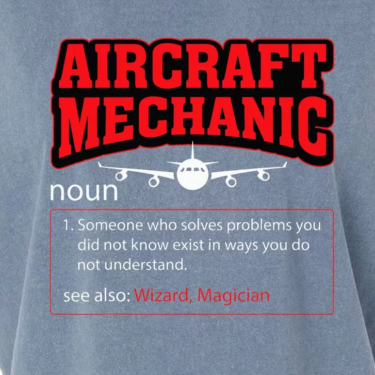 Aircraft Mechanic Airplane Garment-Dyed Women's Muscle Tee