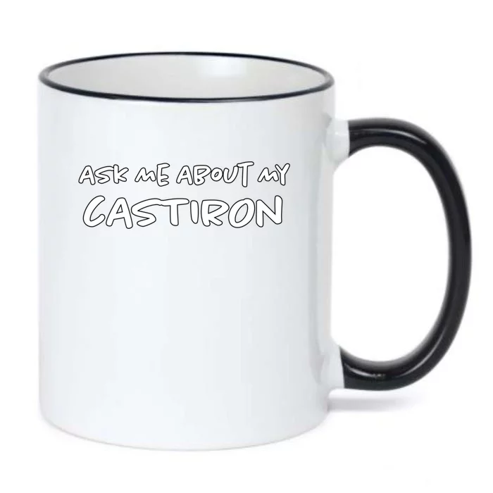 Ask Me About My Cast Iron Foodie Chef Funny Home Cook Gift Black Color Changing Mug