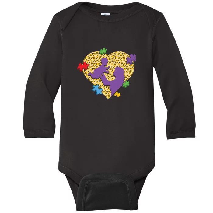 Autism Mother And Child Mother's Day Autism Awareness Day Baby Long Sleeve Bodysuit