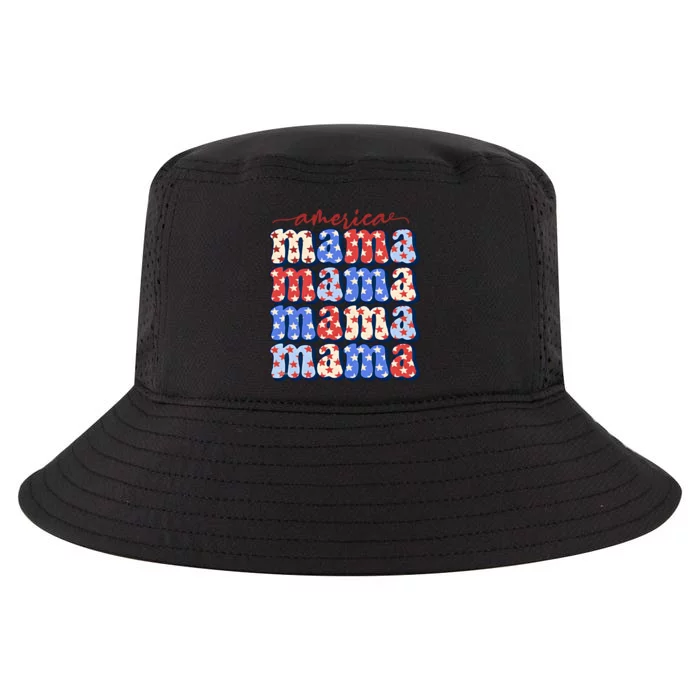 American Mama All American Mama Fourth Of July Mom Mother's Day 4th Of July Cool Comfort Performance Bucket Hat