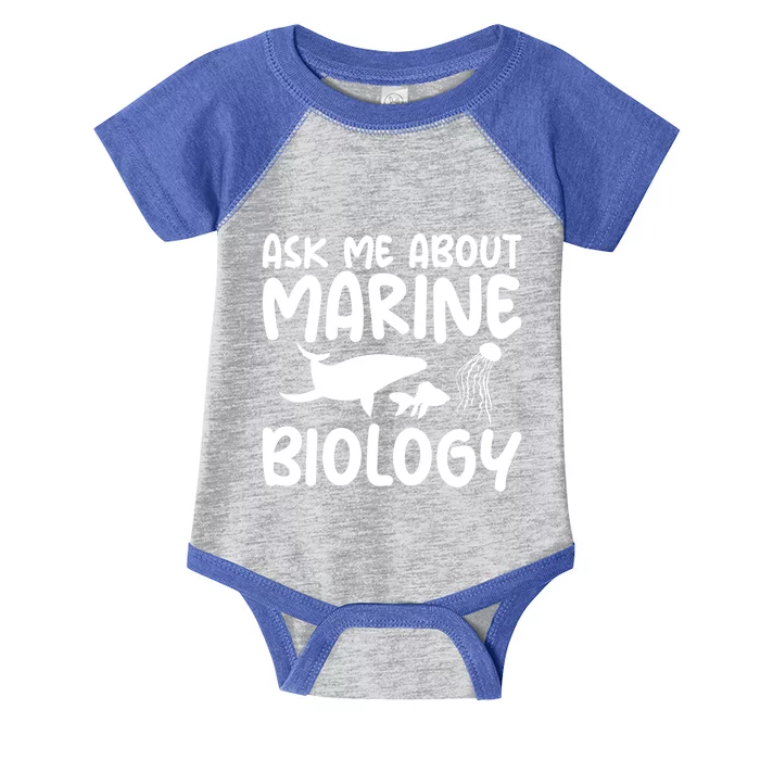 Ask Me About Marine Biology Gag Themed Great Gift Infant Baby Jersey Bodysuit