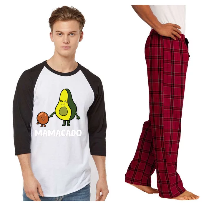 Avocado Mama Avocado Mom Funny Avocado Mamacado Raglan Sleeve Pajama Set