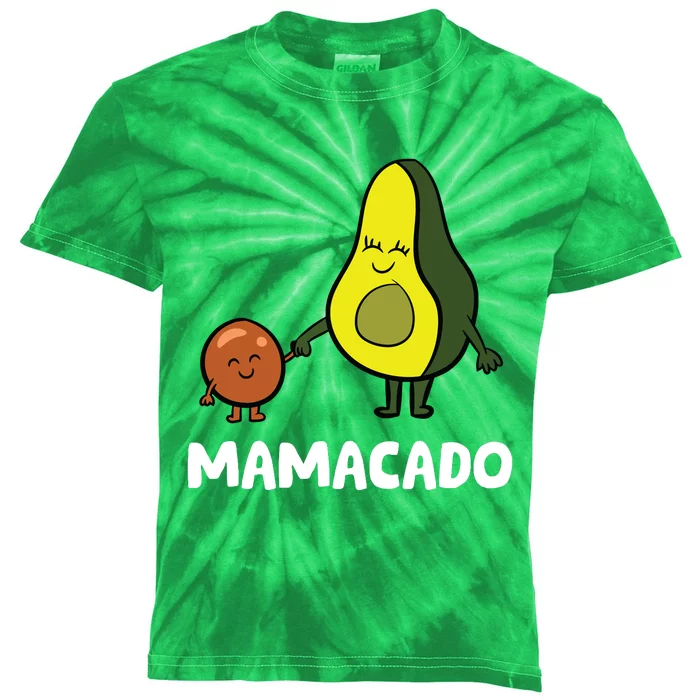 Avocado Mama Avocado Mom Funny Avocado Mamacado Kids Tie-Dye T-Shirt