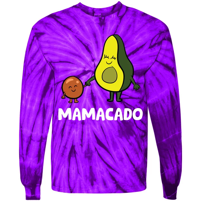 Avocado Mama Avocado Mom Funny Avocado Mamacado Tie-Dye Long Sleeve Shirt