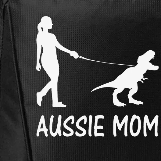 Aussie Mom Australian Shepherd Dog Dinosaur  Mother City Backpack