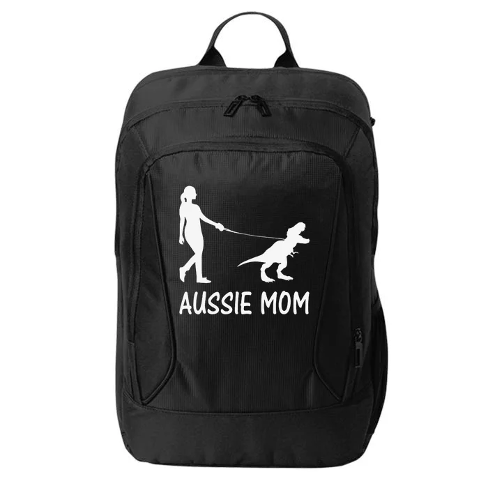 Aussie Mom Australian Shepherd Dog Dinosaur  Mother City Backpack