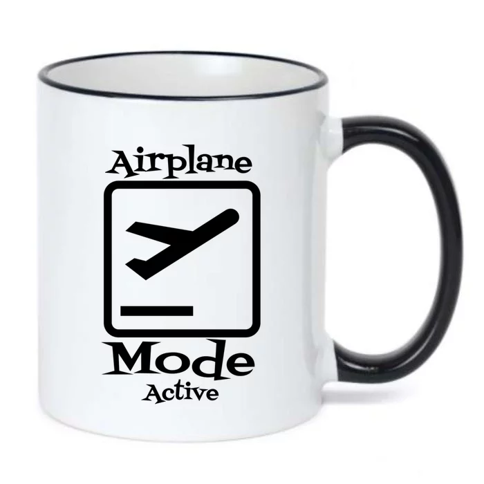 Airplane Mode Active Frequent Flyer World Traveler Cute Gift Black Color Changing Mug