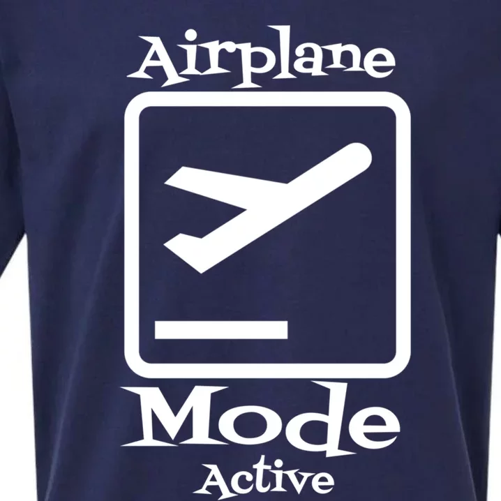 Airplane Mode Active Frequent Flyer World Traveler Cute Gift Sueded Cloud Jersey T-Shirt