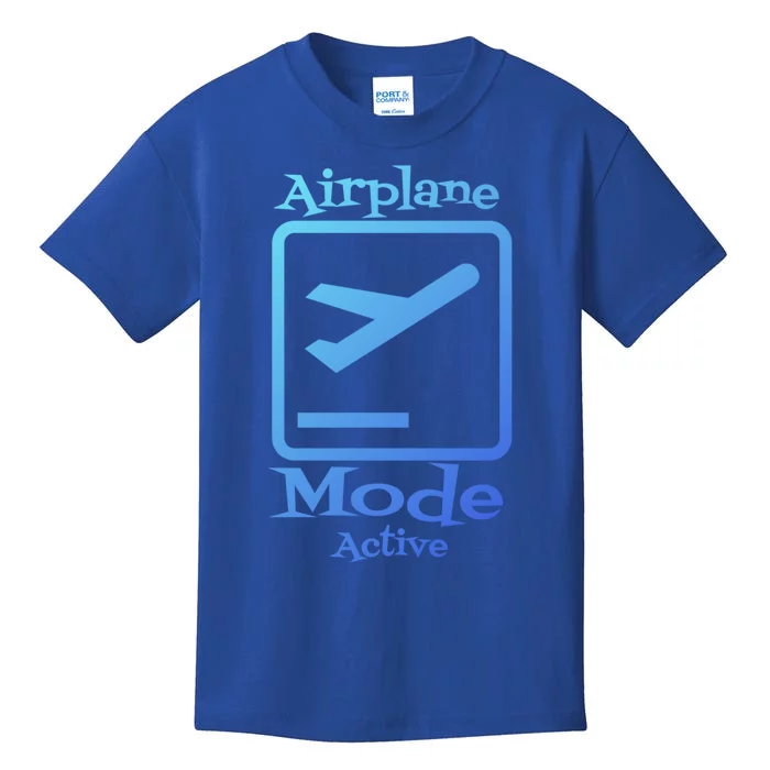 Airplane Mode Active Frequent Flyer World Traveler Cute Gift Kids T-Shirt