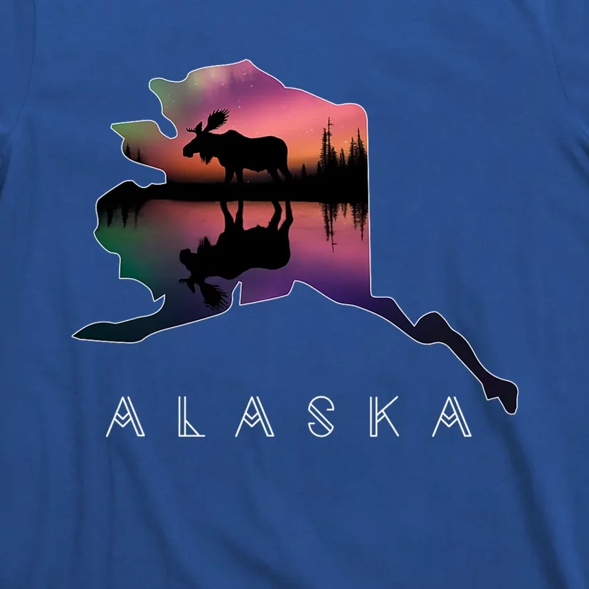 Alaskan Moose A.U.R.O.R.A Borealis Alaska State & Landscape T-Shirt