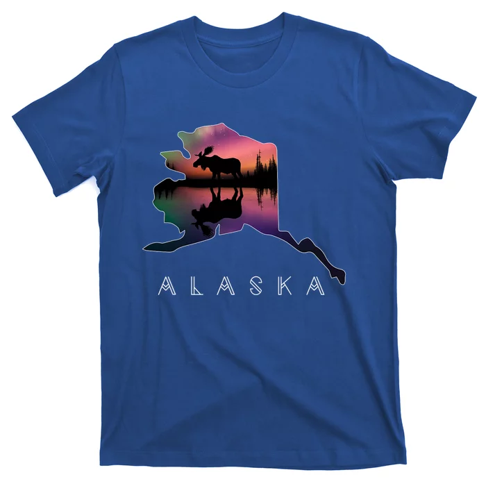 Alaskan Moose A.U.R.O.R.A Borealis Alaska State & Landscape T-Shirt