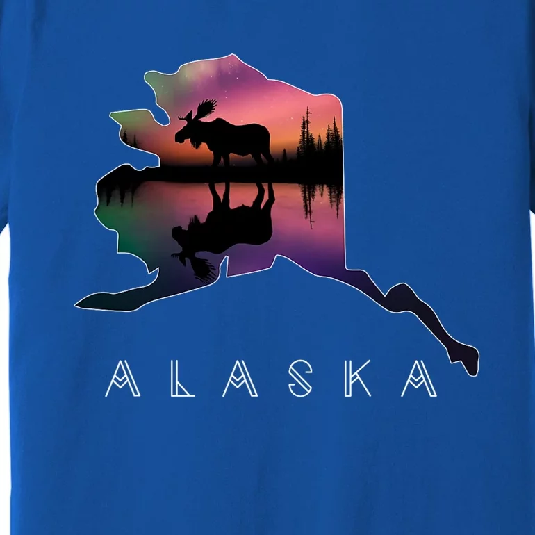 Alaskan Moose A.U.R.O.R.A Borealis Alaska State & Landscape Premium T-Shirt