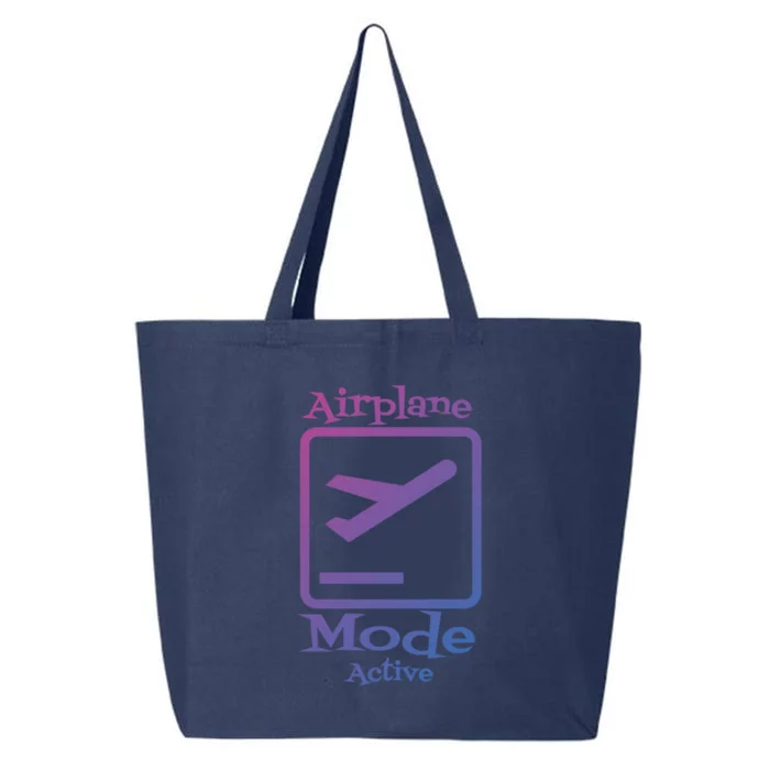 Airplane Mode Active Frequent Flyer World Traveler Cute Gift 25L Jumbo Tote