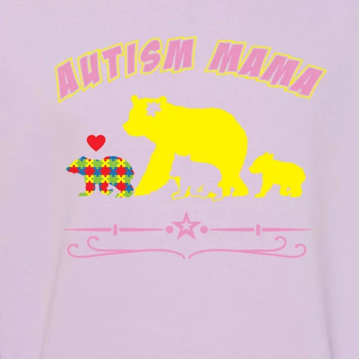 Autism Mama Autism Awareness Great Gift Garment-Dyed Sweatshirt