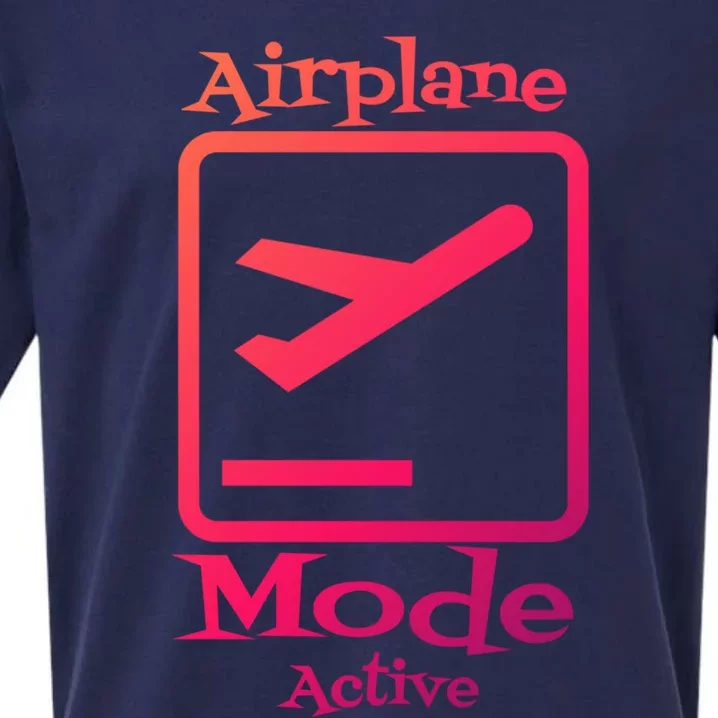 Airplane Mode Active Frequent Flyer World Traveler Cute Gift Sueded Cloud Jersey T-Shirt