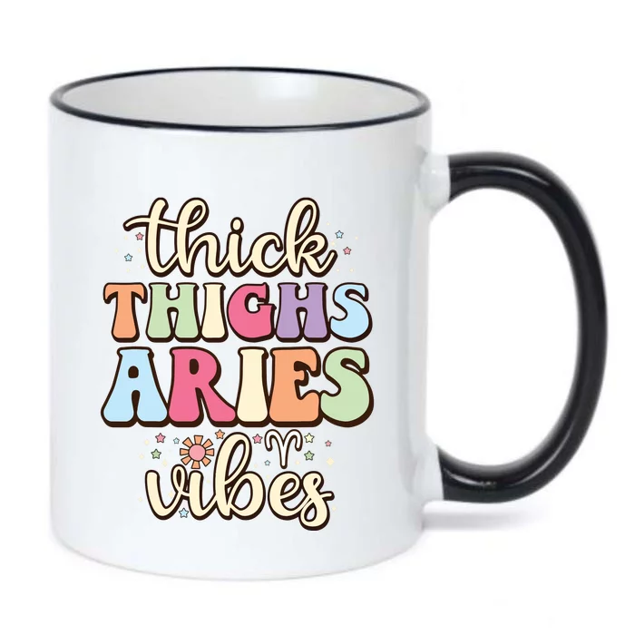 Aries March April Birthday Retro Astrology Aries Zodiac Sign Black Color Changing Mug