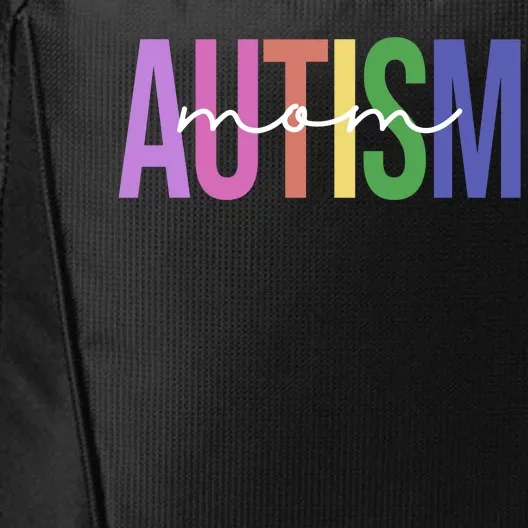 Autism Mom Awareness Colorful City Backpack