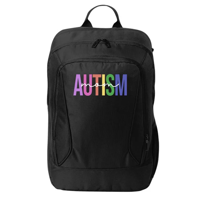 Autism Mom Awareness Colorful City Backpack