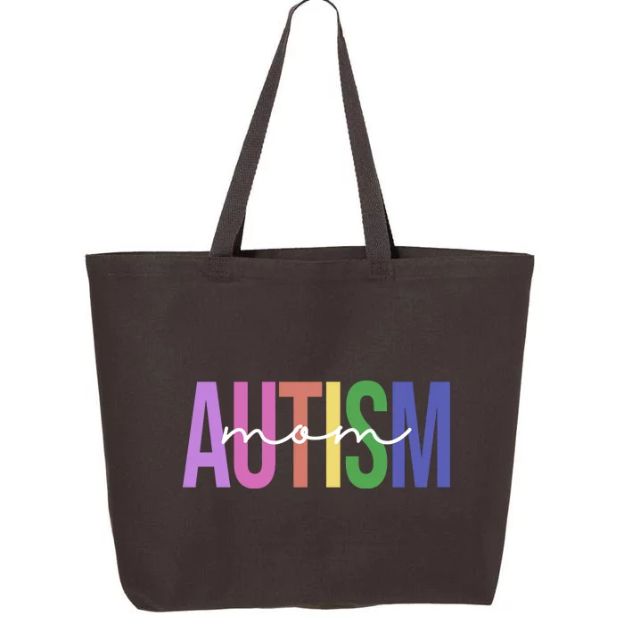 Autism Mom Awareness Colorful 25L Jumbo Tote